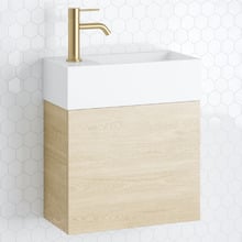 Lottie 480mm Wall Hung Small Space Vanity with Ceramic Countertop
